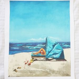 PRINT On canvas Art Beach Ocean Sky Blue Hawaii